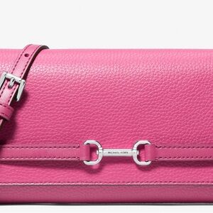 Michael Kors Fuchsia Leather Clutch